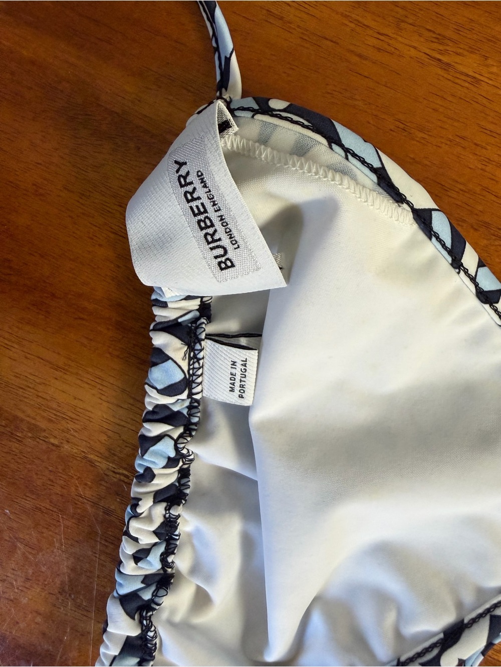 Burberry Triangle Bikini Top in Blue & White - Picture 4 of 5
